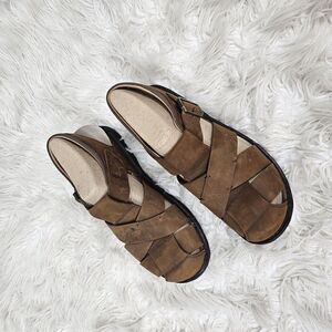 ABEO Men's BRANDON NWD Neutral Support Fisherman Sandals Brown Size 10 P